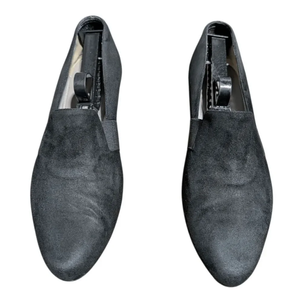 AQUATALIA Black Suede Wedges Size 8.5